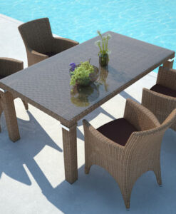1100 2201c Rex Traditional Wicker Dining Table Florida