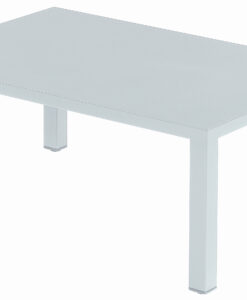 Devin Coffee Table — A simple white Rectangle table with four legs