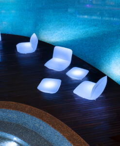 3100 2202a Modern Pillow Illuminating LED Club Chair