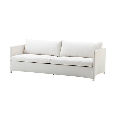 Modern Sofa - White modern three-seater sofa