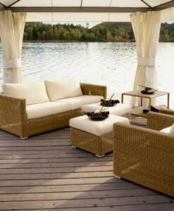 3300 1601a Rancho Santa Fe Contemporary Wicker 3 Seater Sofa