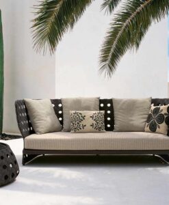 3300 2600a B B Italia Canasta 3 Seater Sofa, Modern Aluminum Water Repellent 3 Seater Sofa