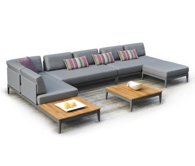 3400 1203b Sag Harbor Modern Teak Elements Modular Sofa