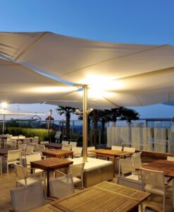 4201 couture outdoor automatic Sail Shade Crest commercial modern umbrella adjustable
