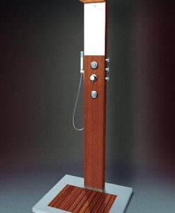 6551c Modern Outdoor Shower Teak Stainless
