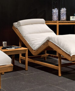3500 1001a Modern Teak Chaise Lounger