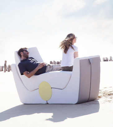 3500 1103f Modern Modular Chaise Lounger