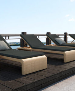 3500 2301a Contemporary Wicker Chaise Lounger