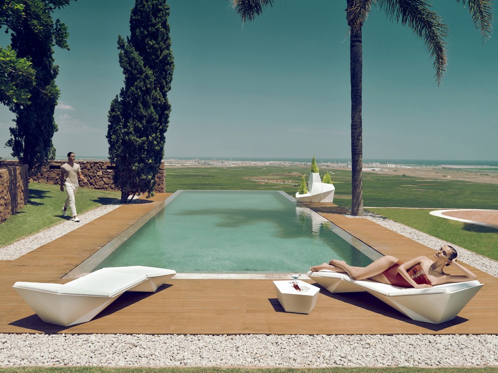 3500 4005a Vondom Faz Chaise Lounger