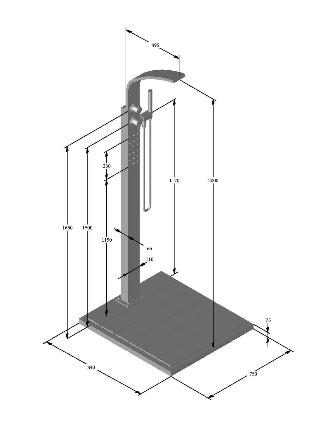 Outdoor Shower Modern Stainless Steel