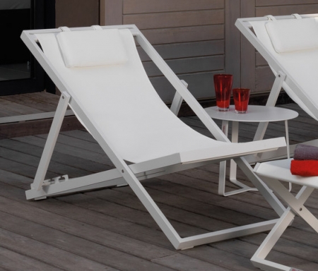 Modern Aluminum Textilene Deck Chair