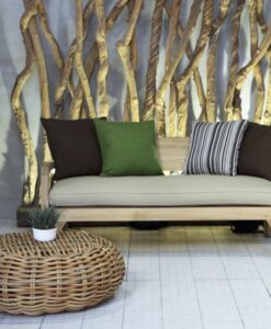 Aloha BB Teak 2 Seater Sofa Restoration Sunbrella Contract