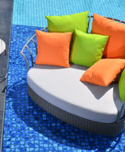 Marina Wicker Daybed Hospitality Pool Entry Wicker Furniture