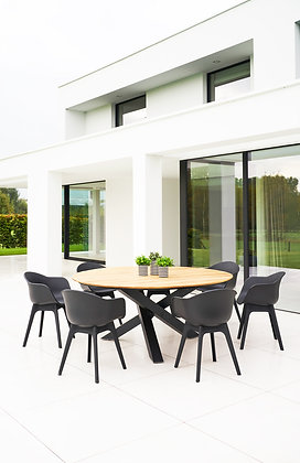 Teak round dining table, modern round dining table, teak wood round dining table, Commercial tables, Hospitality furnitures, Commercial home furnishings