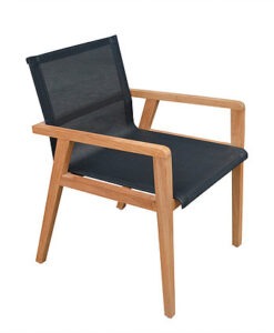 Modern Teak Batyline Textile Dining Chair