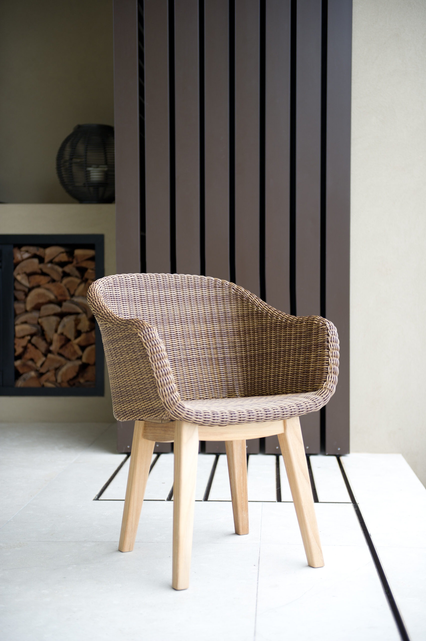 Eliss Dining Chair Restaurants Hospitality Wicker Teak Outdoor Furniture