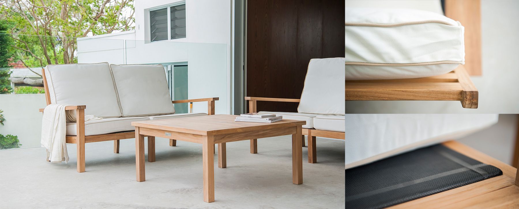 teak slat table