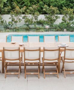 teak folding chair