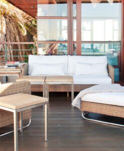 Delmer 2 Seater Sofa Wicker Hospitality Patio Furniture