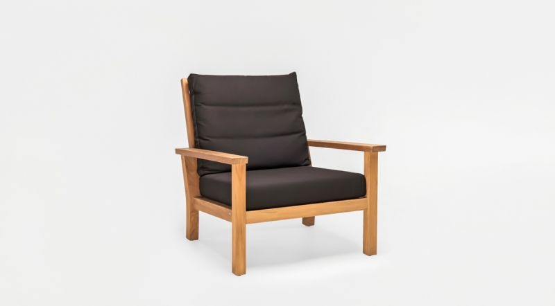 Hampton Club Chair Traditional Teak Patio Hotel Terrace Furniture