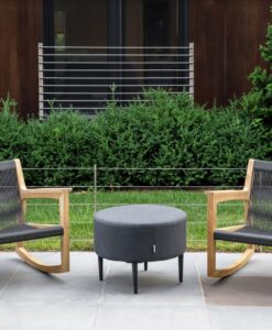 teak rope weave wicker rocking chair hotel commercial hospitality luxury residential