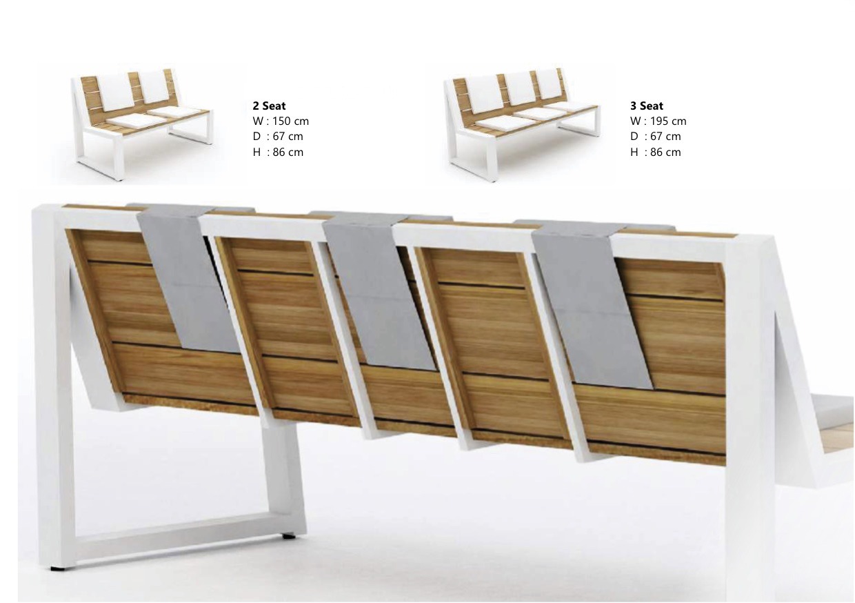 Bermuda Aluminum Teak Extra Long Dining Table - Image 6