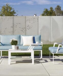Averon White Black Transitional 2 Seater Love Seat Sofa