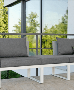 Modern Aluminum Textilene Outdoor 3 Seater Sofa