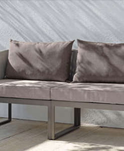 Modern Aluminum Textilene Outdoor 2 Seater Sofa