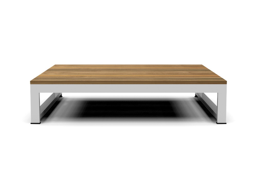 Bermudafied coffee table modern outdoor teak white black