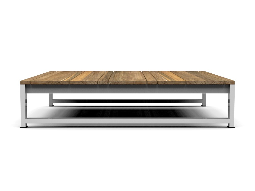 Bermudafied coffee table modern outdoor teak white black