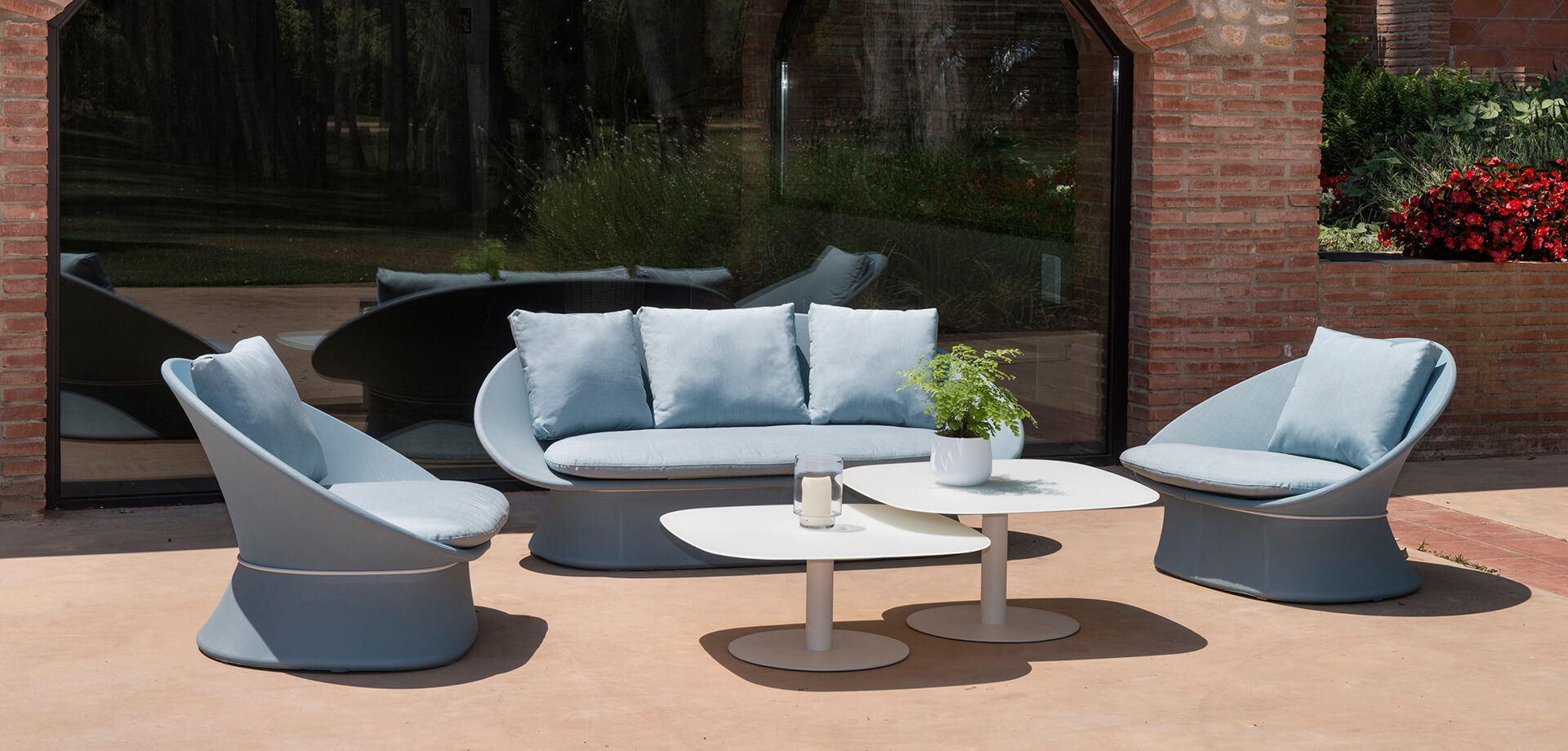 Divine 2 Seater Sofa Rope Textilene Spa all Weather Aluminum Contract Hospitality Commercial Pool Furniture