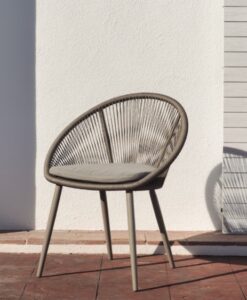 Modern Rope Stainless Steel Cushion Dining Chair