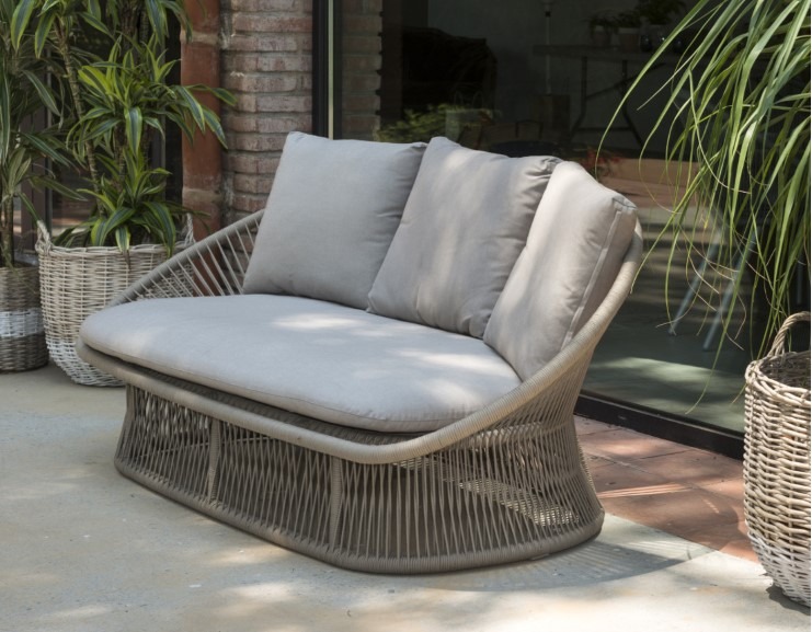 Modern Rope Stainless Steel 3 Seater Sofa
