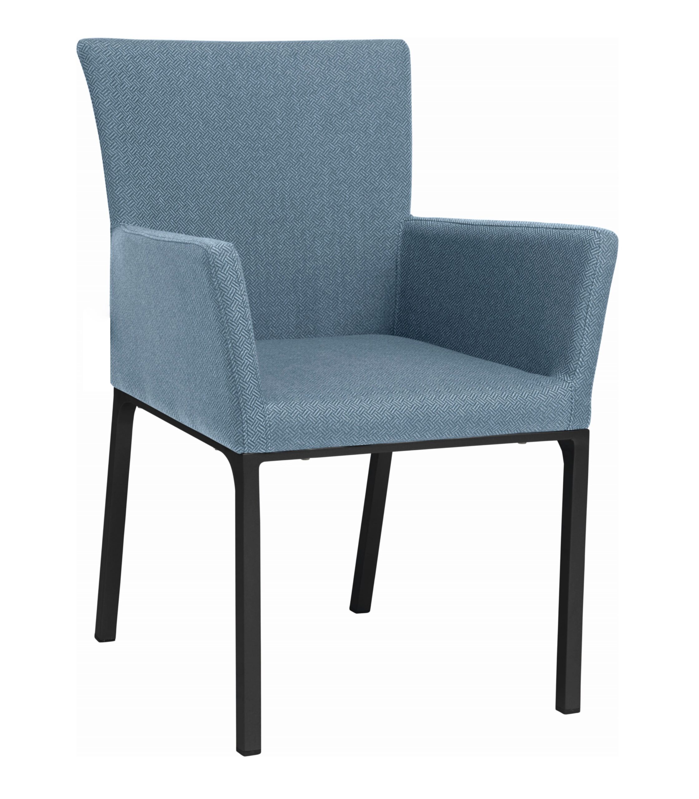 Adele blue fabric black frame
