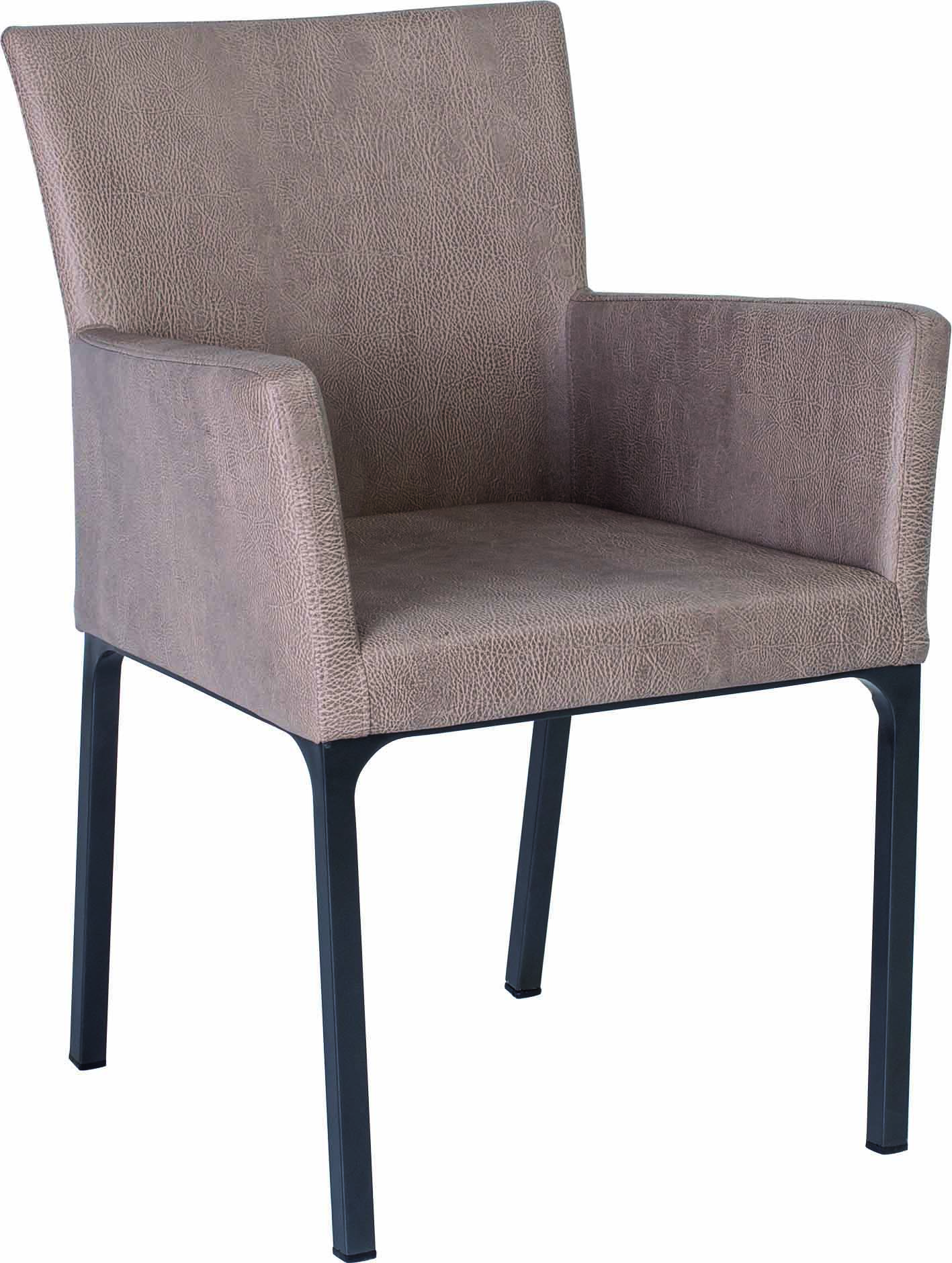 Adele stamskin taupe leather black frame