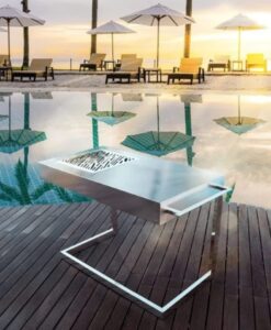 sleek anakan cantilever table portable yacht commercial hospitality grill 316 stainless steel hotel
