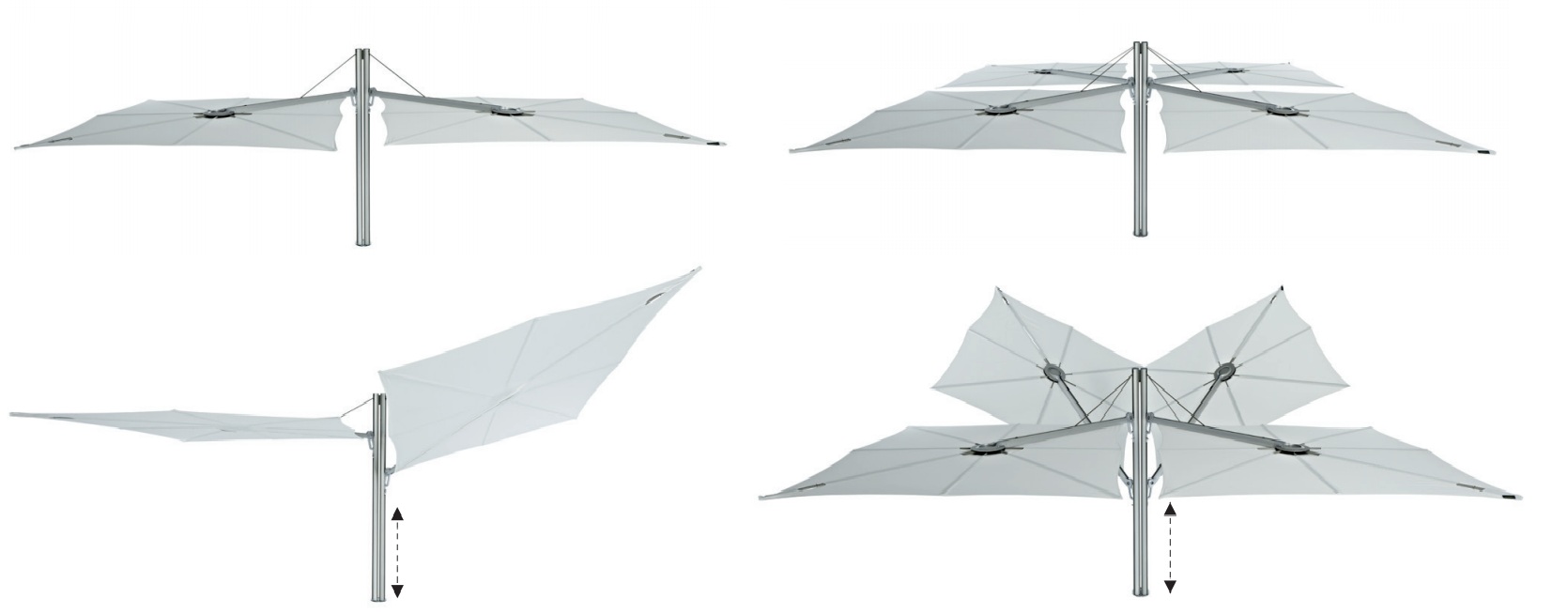 Hudson-2-4 Luxury Outdoor Umbrellas High end Design Residential Contract Patio Furniture