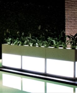 Beacon Illuminating Separation Wall Stainless Steel Planter