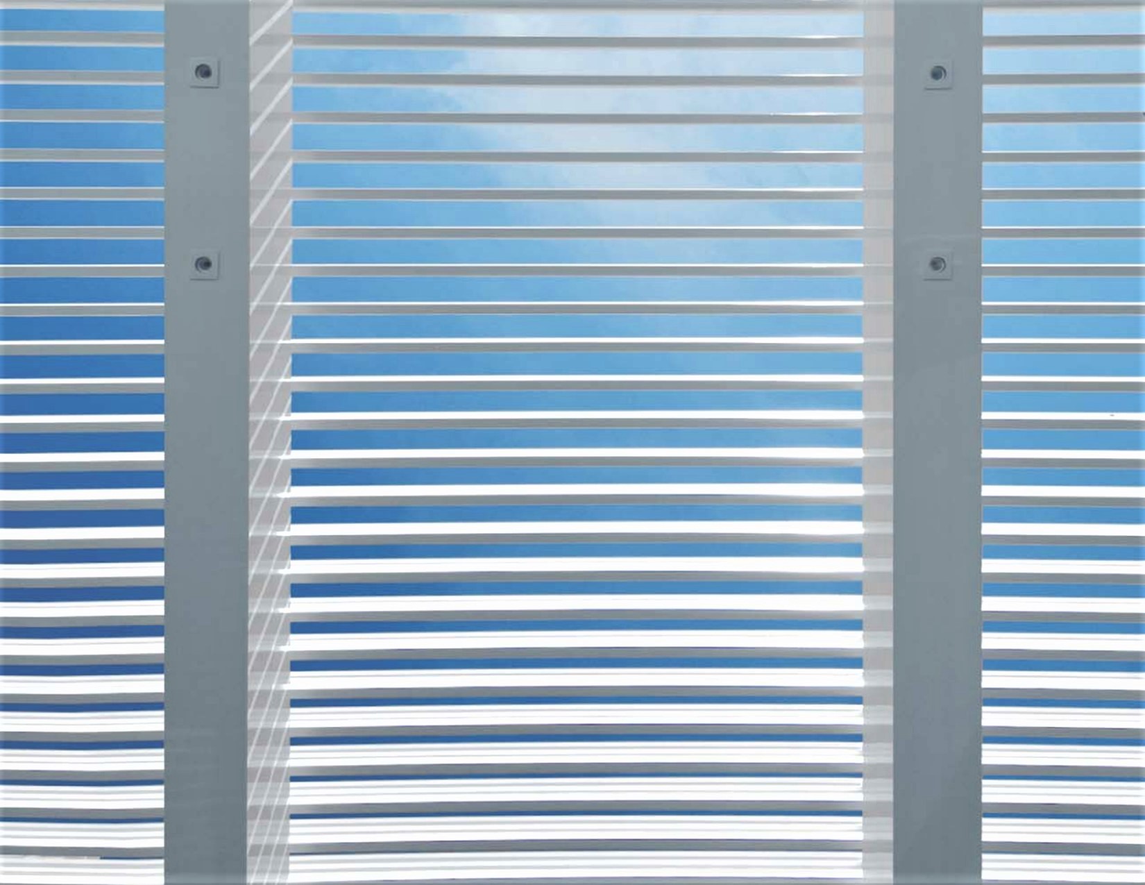 adaptable custom automatic open close louvre slat roof cover system pergola wall mount commercial hospitality modern architect design ocean