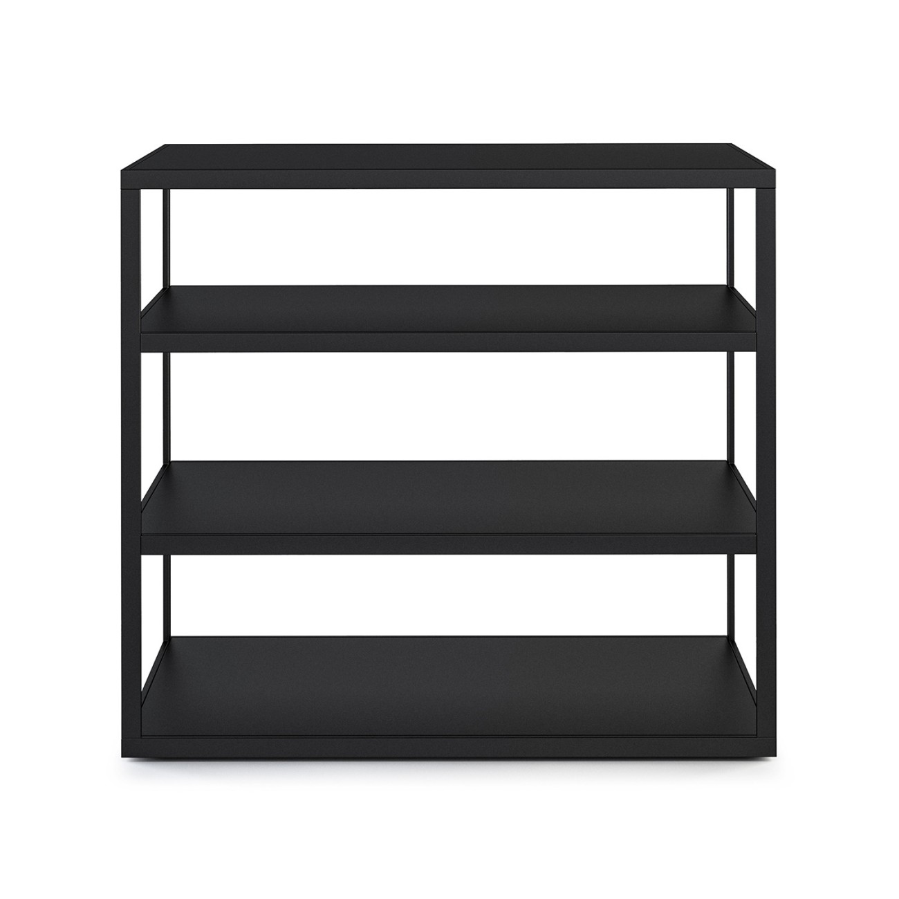 open kitchen sideboard black modern storage shelves