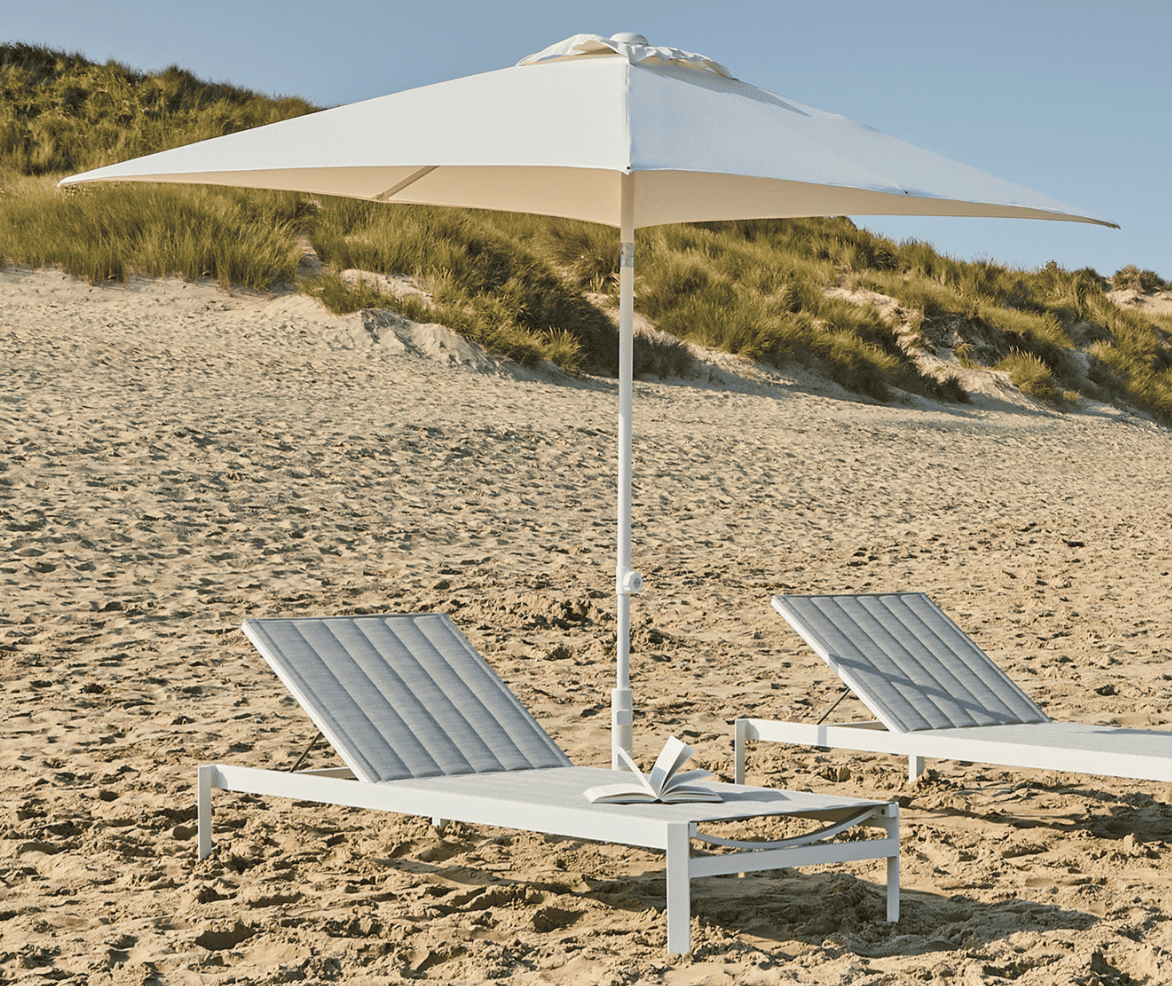 jolla cali commercial hospitality modern center pole luxury outdoor umbrella white